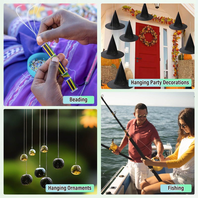 Anezus Fishing Line Nylon String Cord Clear Fluorocarbon Strong Monofilament Fishing Wire - Image 3